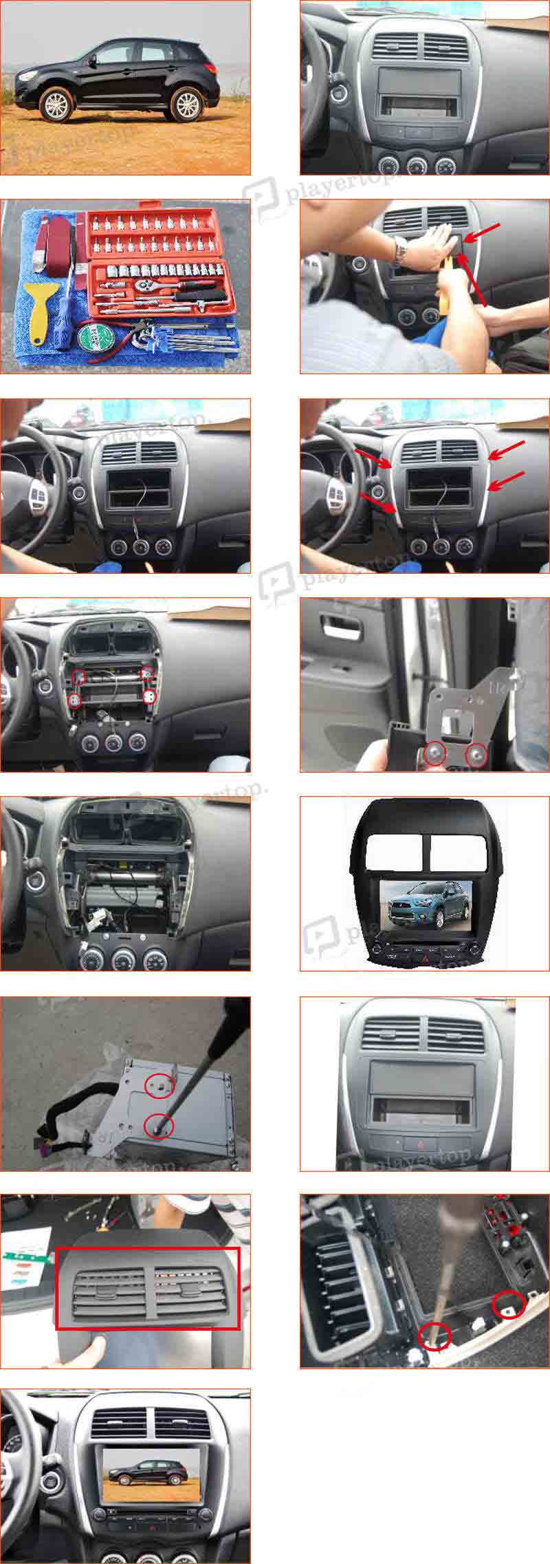 branchement autoradio mitsubishi asx 2010 2012